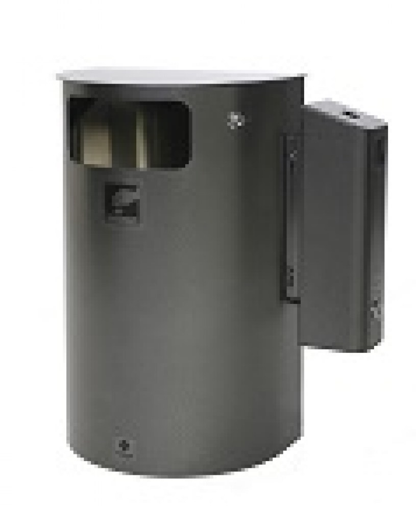 roska-astia ulos tuhka-astialla. Tuhkisroskis jonka tilavuus on 60 litraa + 3 litraa